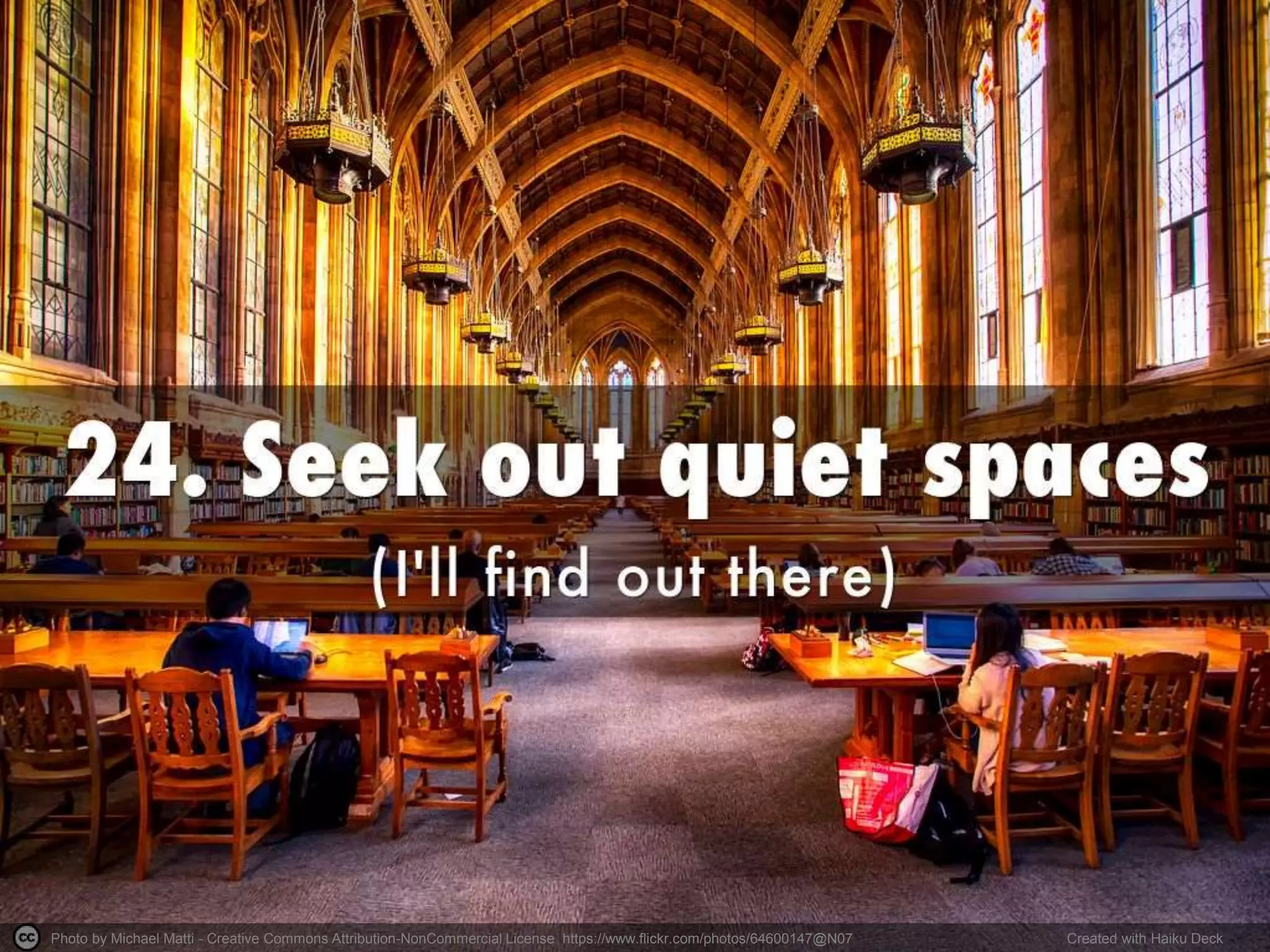 Photo by Michael Matti - Creative Commons Attribution-NonCommercial License https://www.flickr.com/photos/64600147@N07 Created with Haiku Deck
 