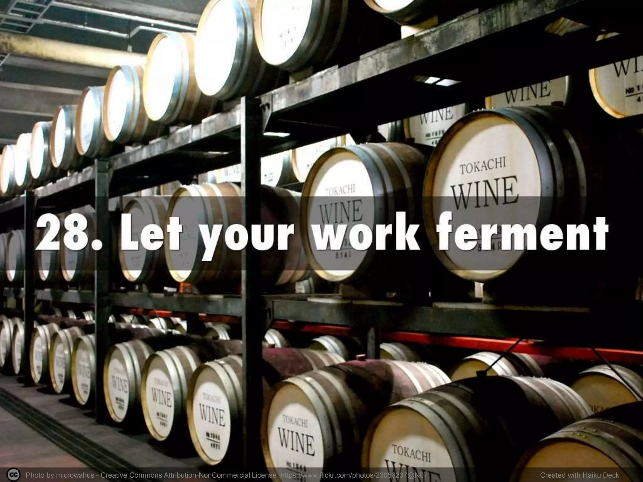 Photo by microwalrus - Creative Commons Attribution-NonCommercial License https://www.flickr.com/photos/23056237@N07 Created with Haiku Deck
 