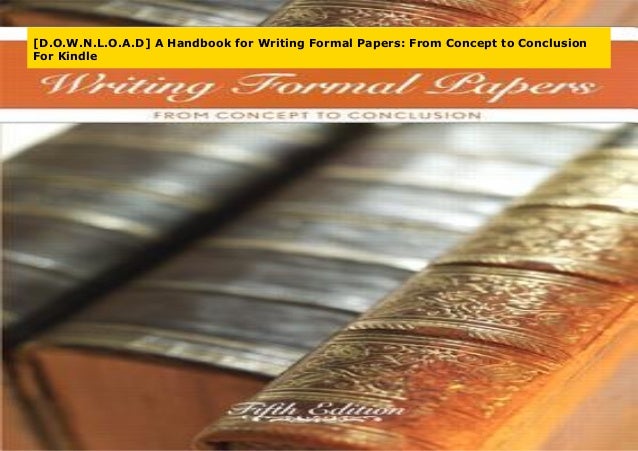 Concept conclusion formal from handbook papers writing 07 picture