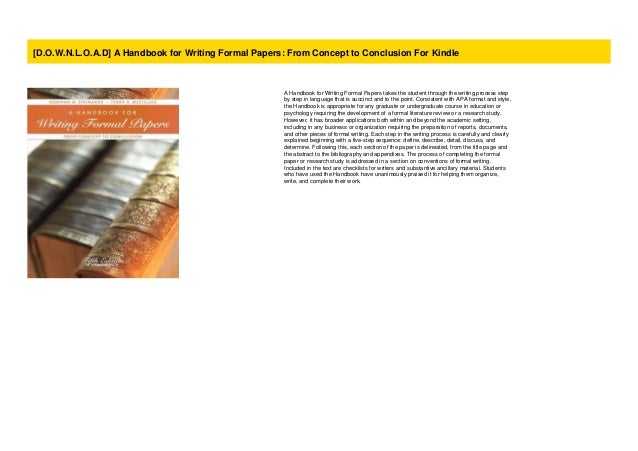 Formal handbook papers writing 08 picture