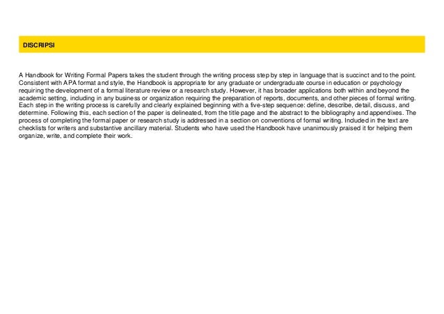 Formal handbook papers writing 07 picture