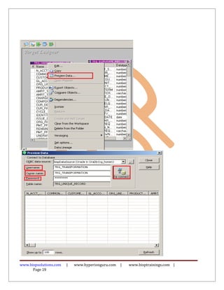 www.bispsolutions.com   |   www.hyperionguru.com   |   www.bisptrainings.com |
      Page 19
 