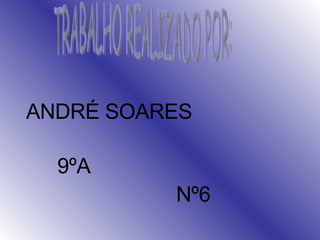 ANDRÉ SOARES 9ºA  Nº6 TRABALHO REALIZADO POR: 