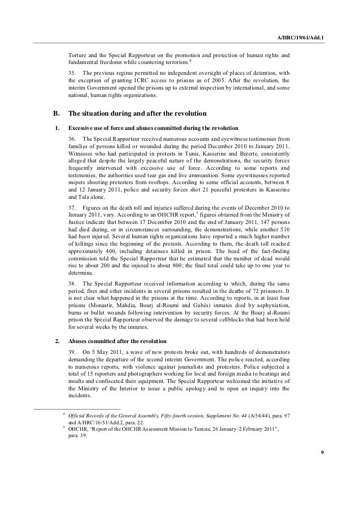 Sample rapporteur report