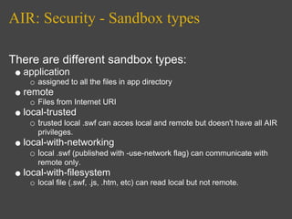 A I R Presentation Dev Camp Feb 08