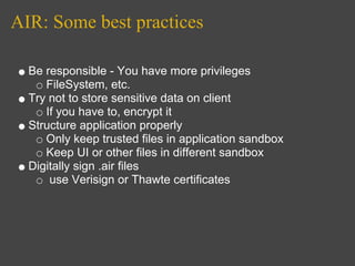 A I R Presentation Dev Camp Feb 08