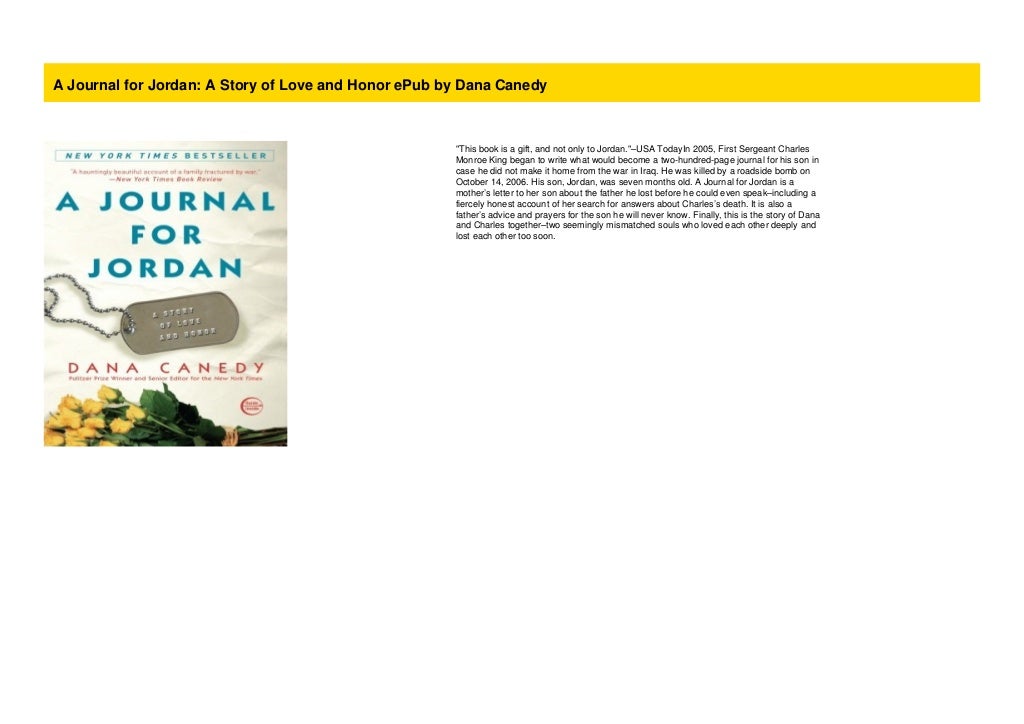 A Journal for Jordan: A Story of Love and Honor ePub by Dana Canedy