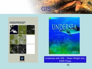42
GIS
Undersea with GIS – Dawn Wright (ed.)
ESRI Press
 