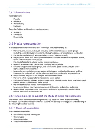 AQA A-Level Media Studies Specification | PDF