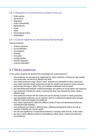 AQA A-Level Media Studies Specification | PDF