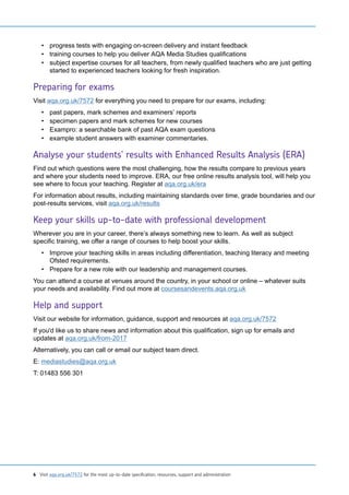 AQA A-Level Media Studies Specification | PDF
