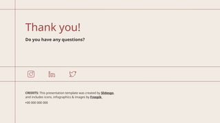CREDITS: This presentation template was created by Slidesgo,
and includes icons, infographics & images by Freepik
Thank you!
Do you have any questions?
+00 000 000 000
 