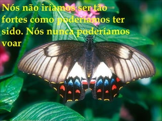 Nós não iríamos ser tão fortes como poderíamos ter sido. Nós nunca poderíamos voar 