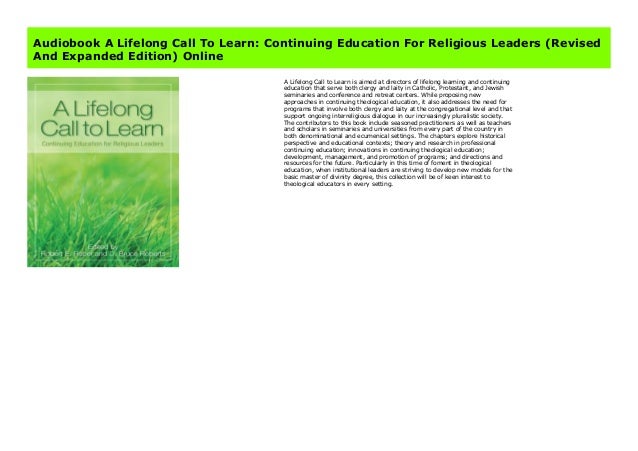 Audiobook A Lifelong Call To Learn Continuing Education For Religiou