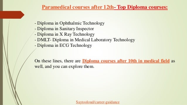 A List of paramedical courses after 12th best medical courses after 12th