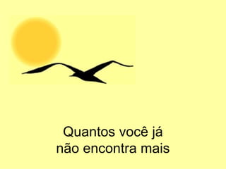 Quantos você já  não encontra mais  