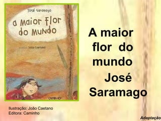 A maior
flor do
mundo
José
Saramago
Ilustração: João Caetano
Editora: Caminho
Adaptação
 