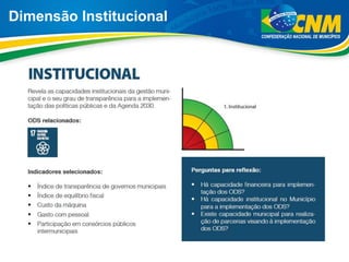 Dimensão Institucional
 