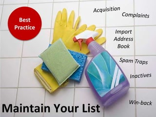 Best
  Practice
                     Import
                     Address
                      Book




Maintain Your List
 