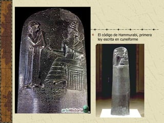 El código de Hammurabi, primera ley escrita en cuneiforme 