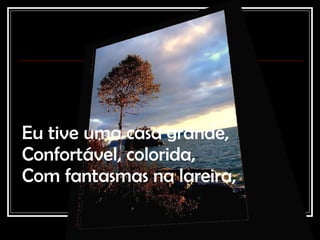 Eu tive uma casa grande, Confortável, colorida, Com fantasmas na lareira, 