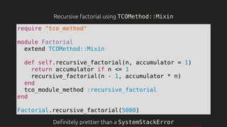 A Muggle's Guide to Tail Call Optimization in Ruby