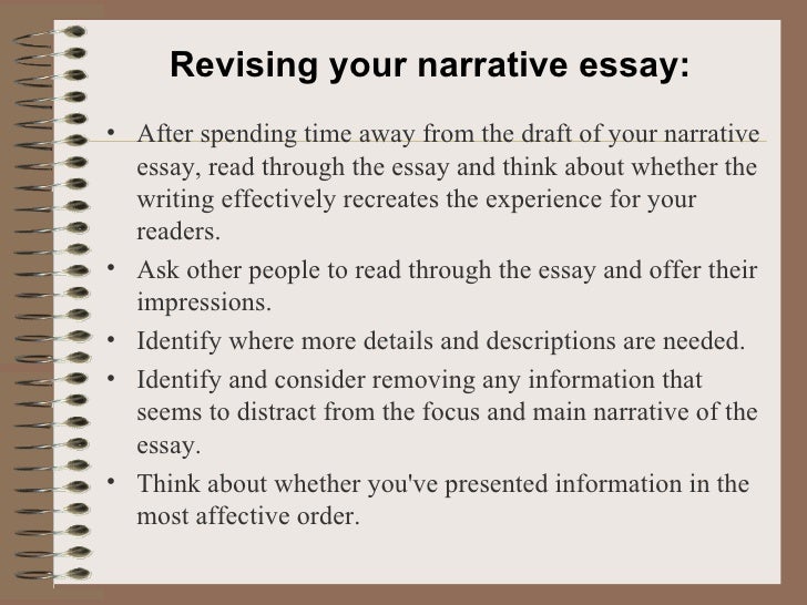 Revising your narrative essay