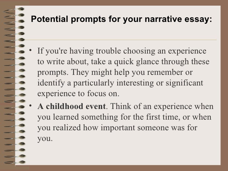 Narrative essay significant event
