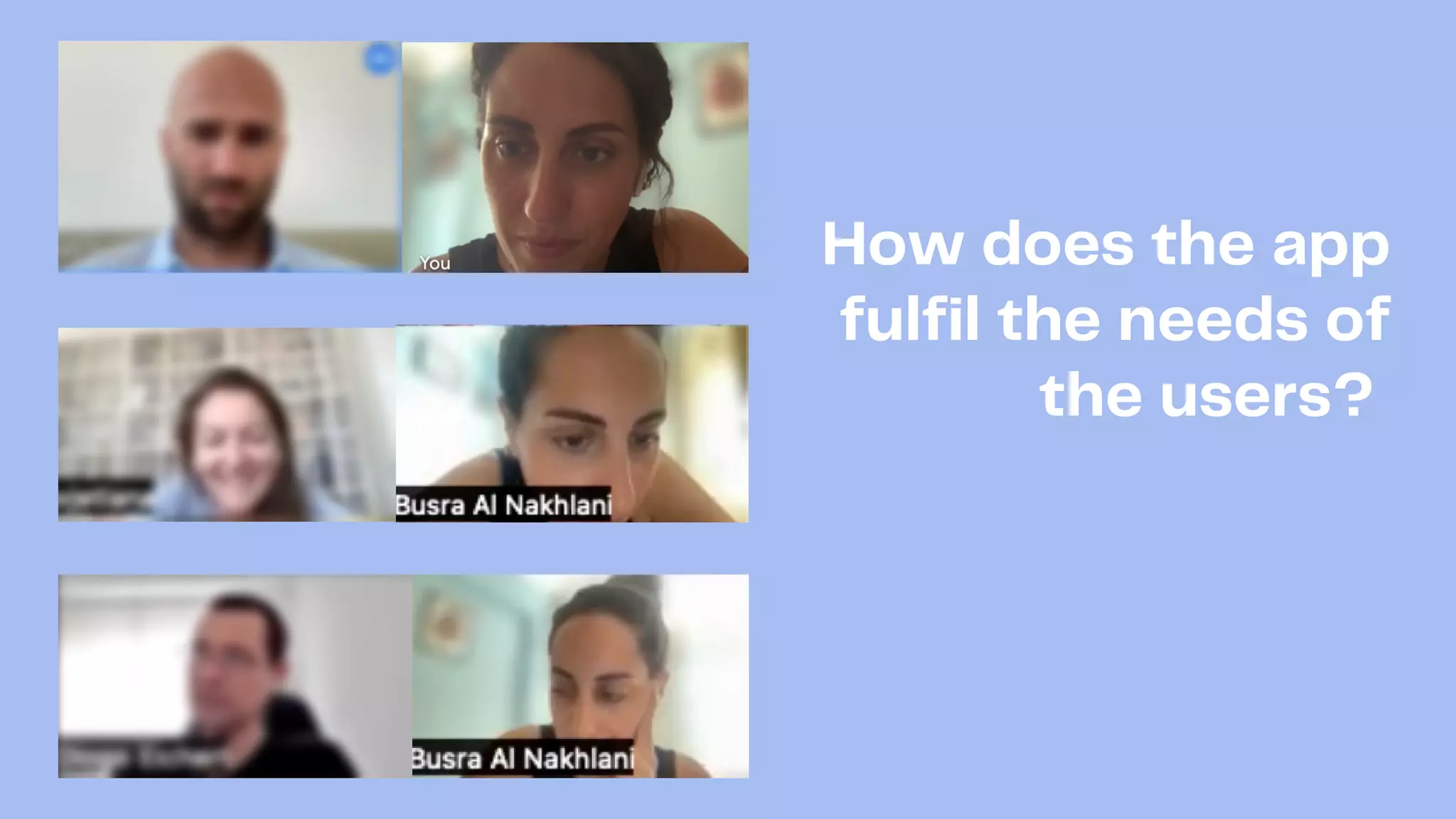 How does the app
fulfil the needs of
the users?
 