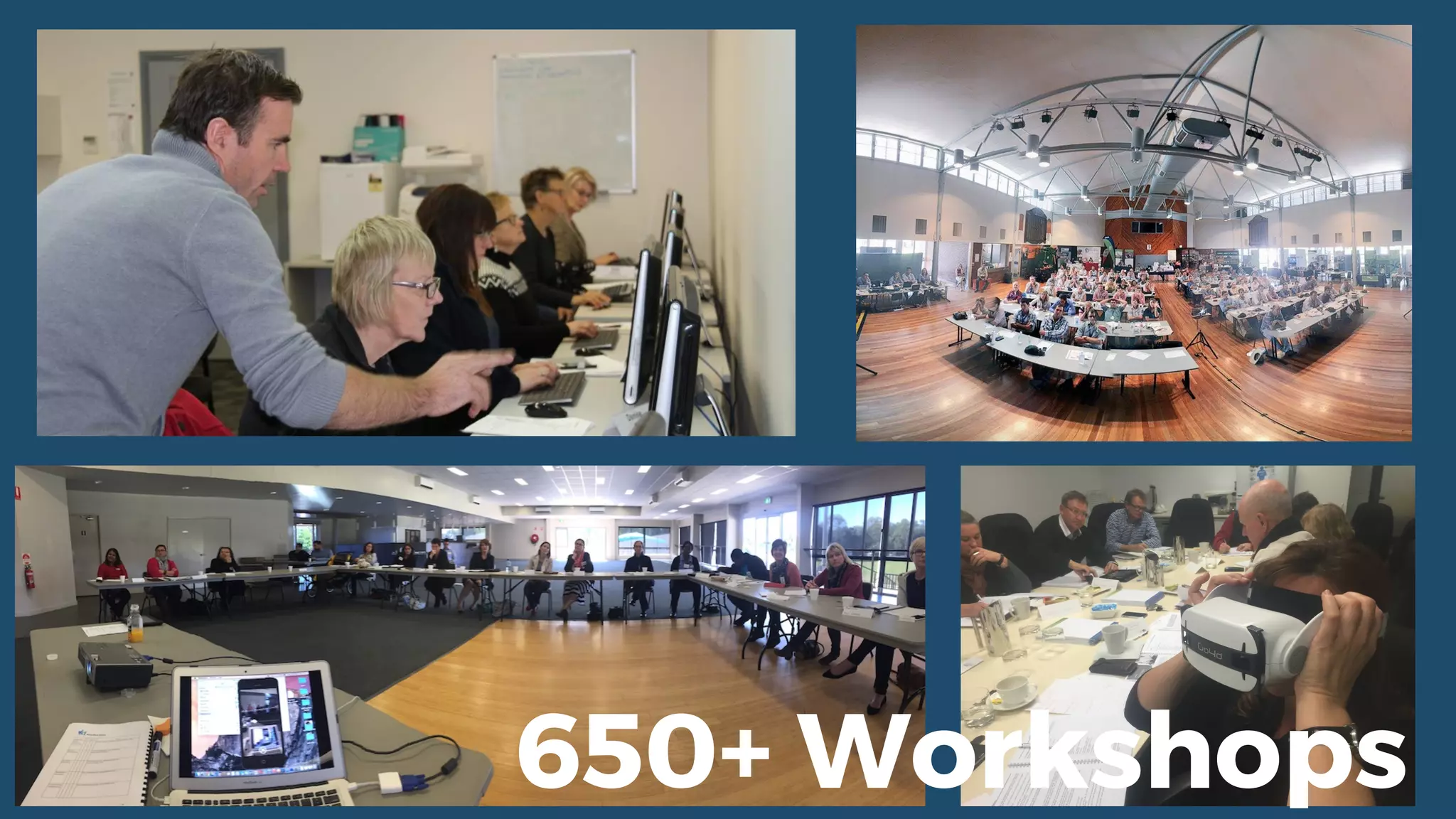 650+ Workshops
 