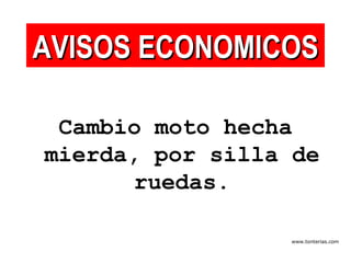 Cambio moto hecha mierda, por silla de ruedas. AVISOS ECONOMICOS 