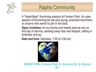 Northside Learning CenterPaint a mural on an outside concrete wall and repair a fence.Needed: VolunteersTo volunteer: email aokvolunteer@syracusenewtimes.comNORTH SIDE: 808 North McBride Street