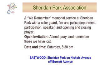 The Oaks at Menorah ParkResidents will write letters to military personnel.Desired: a choral group to sing for residents on SundayTo volunteer: email aokvolunteer@syracusenewtimes.com18 Arbor Lane, Dewitt
