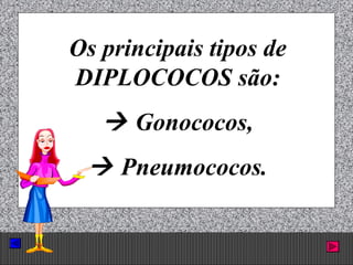 Prof. Albano Novaes. 18
Os principais tipos de
DIPLOCOCOS são:
 Gonococos,
 Pneumococos.
 