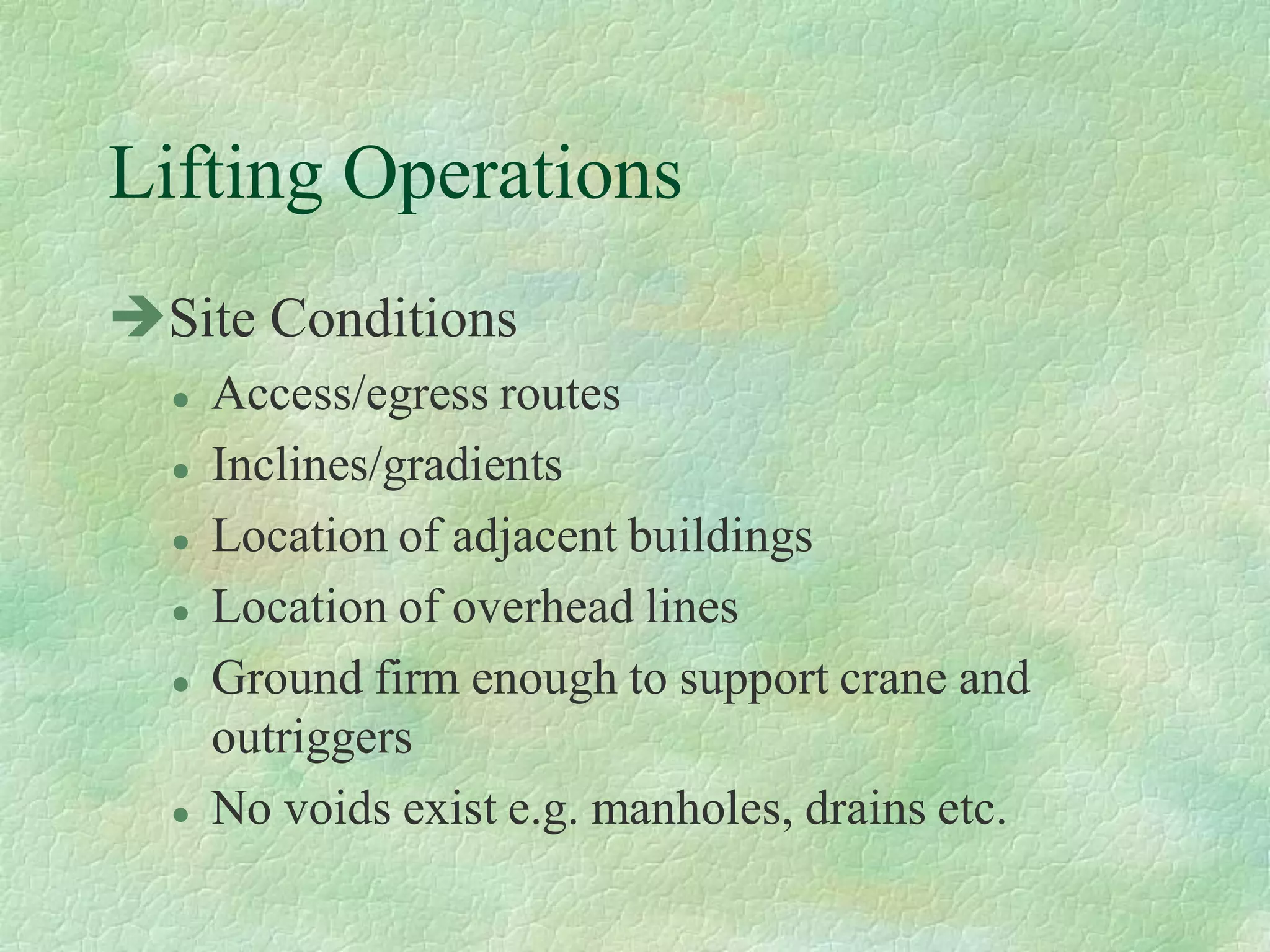 A Part 6 Lifting Operations