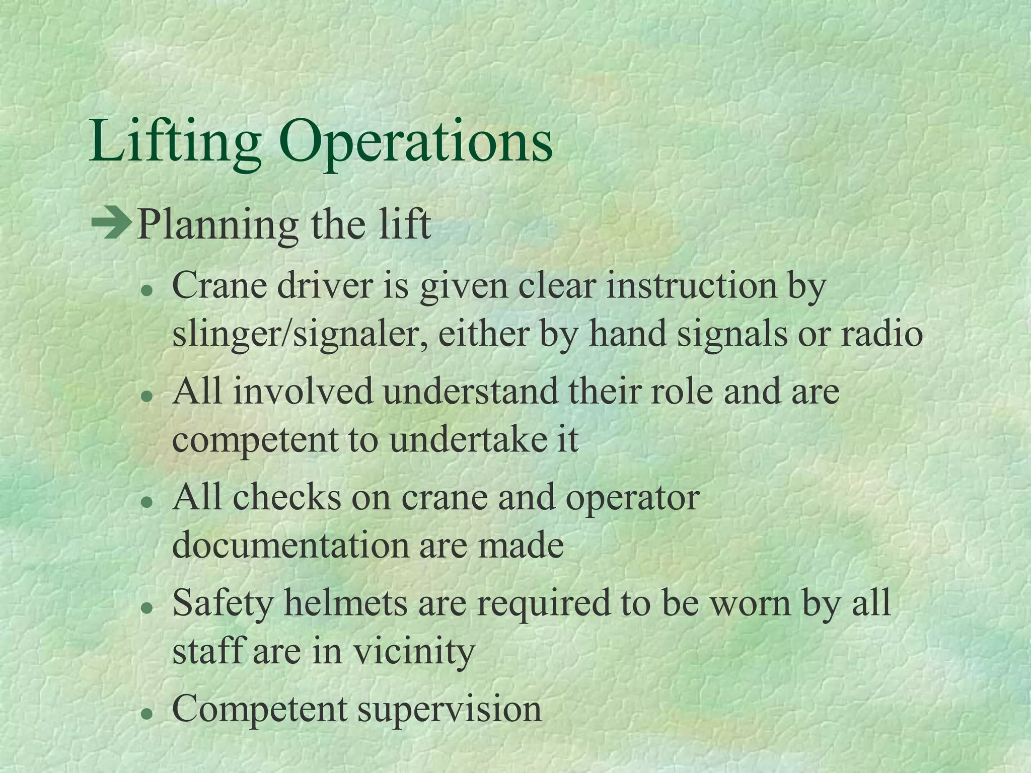 A Part 6 Lifting Operations