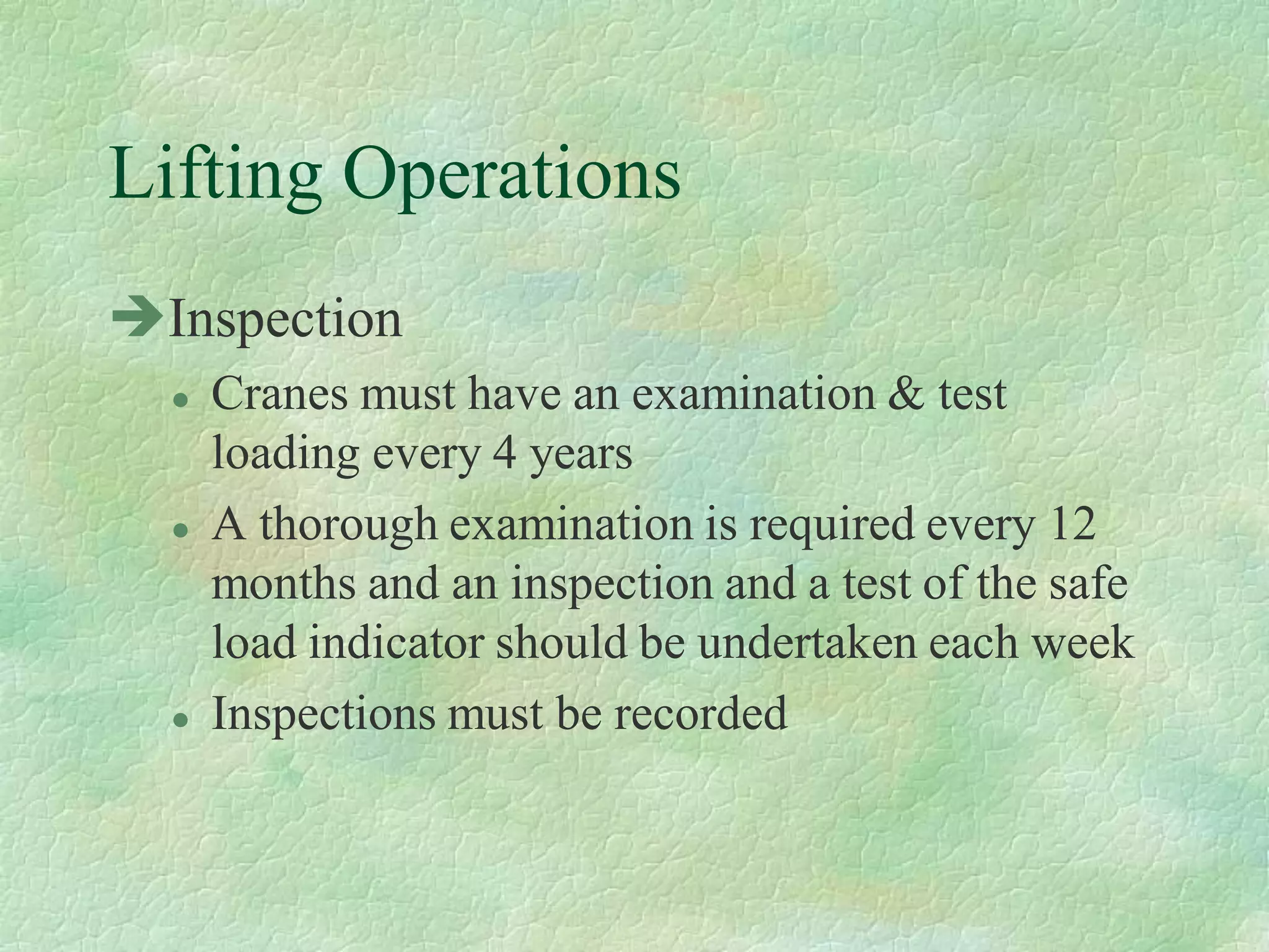 A Part 6 Lifting Operations