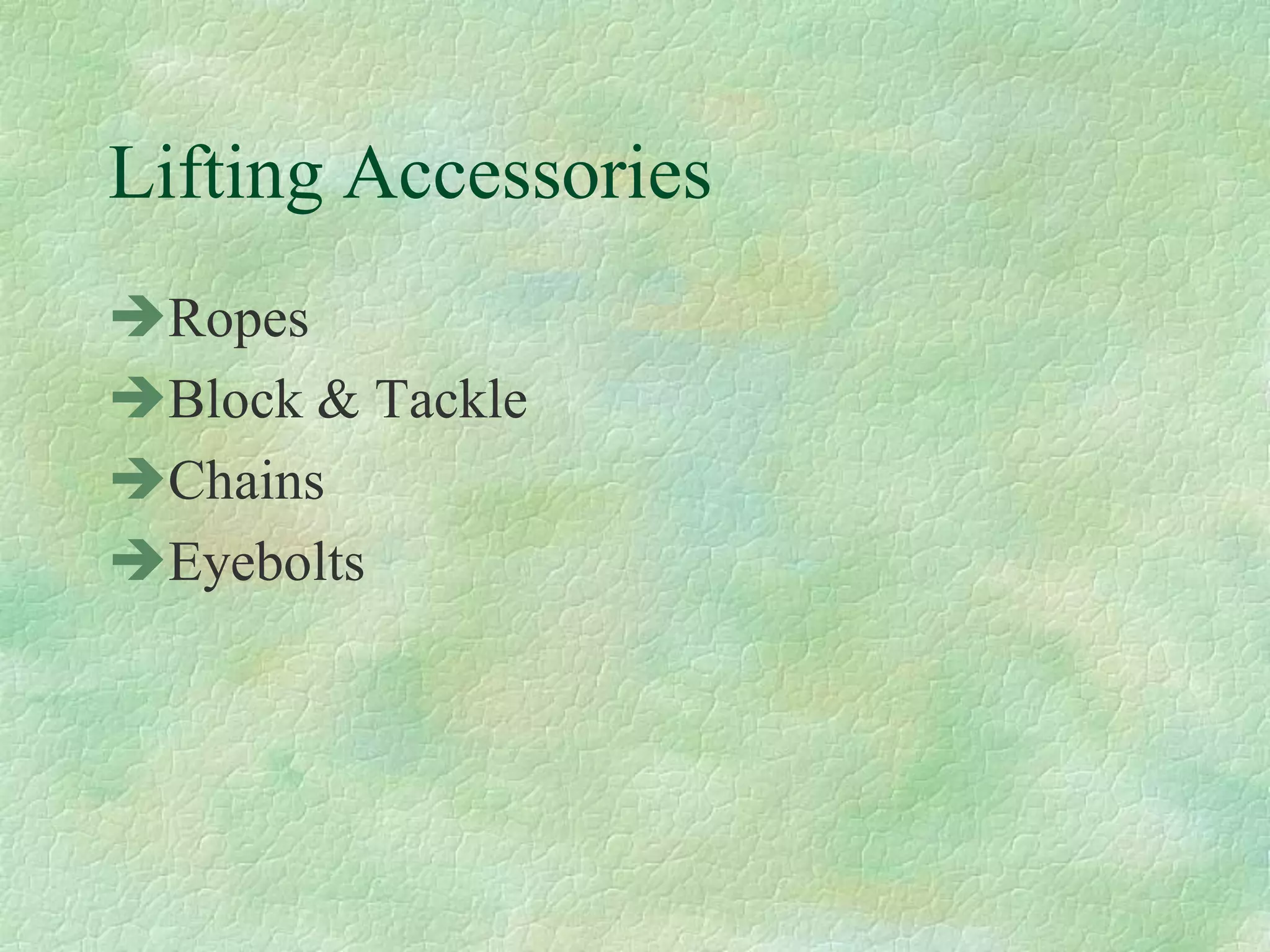 A Part 6 Lifting Operations