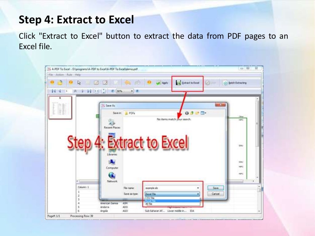 A pdf to excel - accurately convert pdf tables to excel and easily edit ...