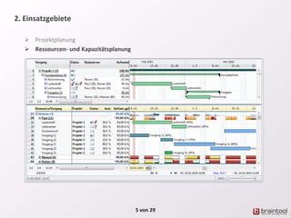 2. Einsatzgebiete
 Projektplanung
 Ressourcen- und Kapazitätsplanung
5 von 29
 