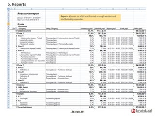 26 von 29
Reports können im MS-Excel-Format erzeugt werden und
sind beliebig anpassbar.
5. Reports
 