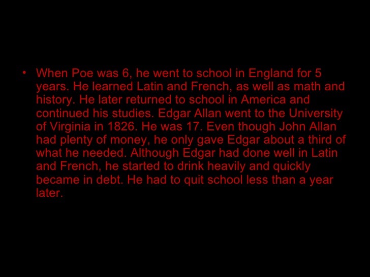 poe on narrator point of view poe on narrator point of view