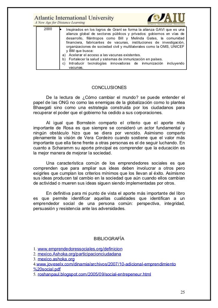 Changing the world essay
