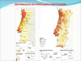 DISTRIBUIÇÃO DA POPULAÇÃO PORTUGUESA 