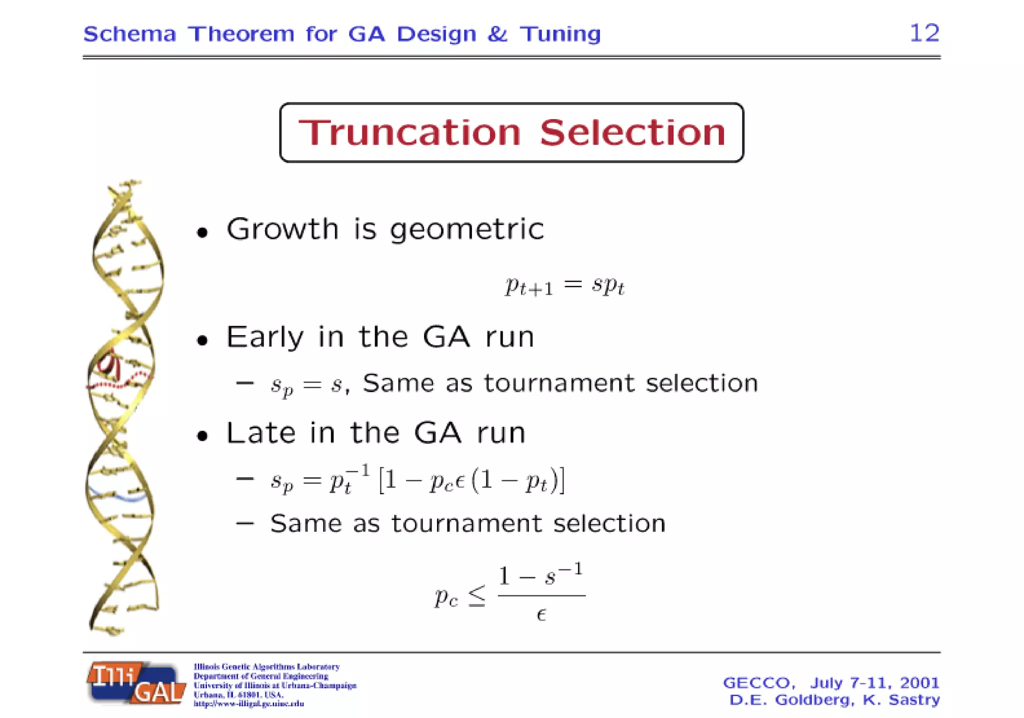 A Practical Schema Theorem for Genetic Algorithm Design and Tuning | PDF