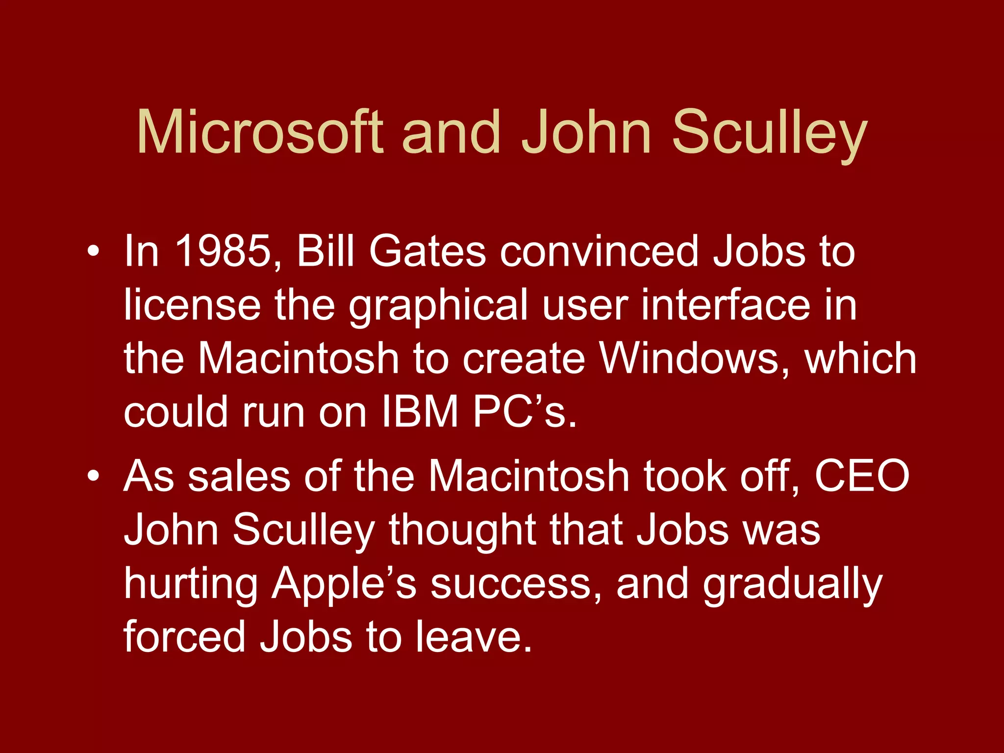 A presentation on "Steve Jobs". PPTX
