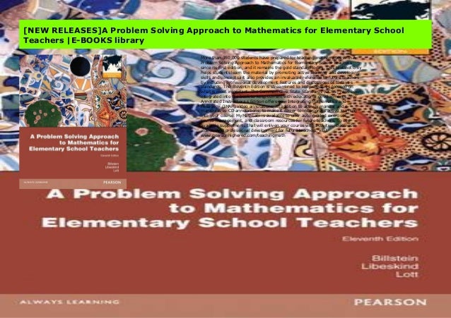 a problem solving approach to mathematics for elementary school teachers 11th edition pdf