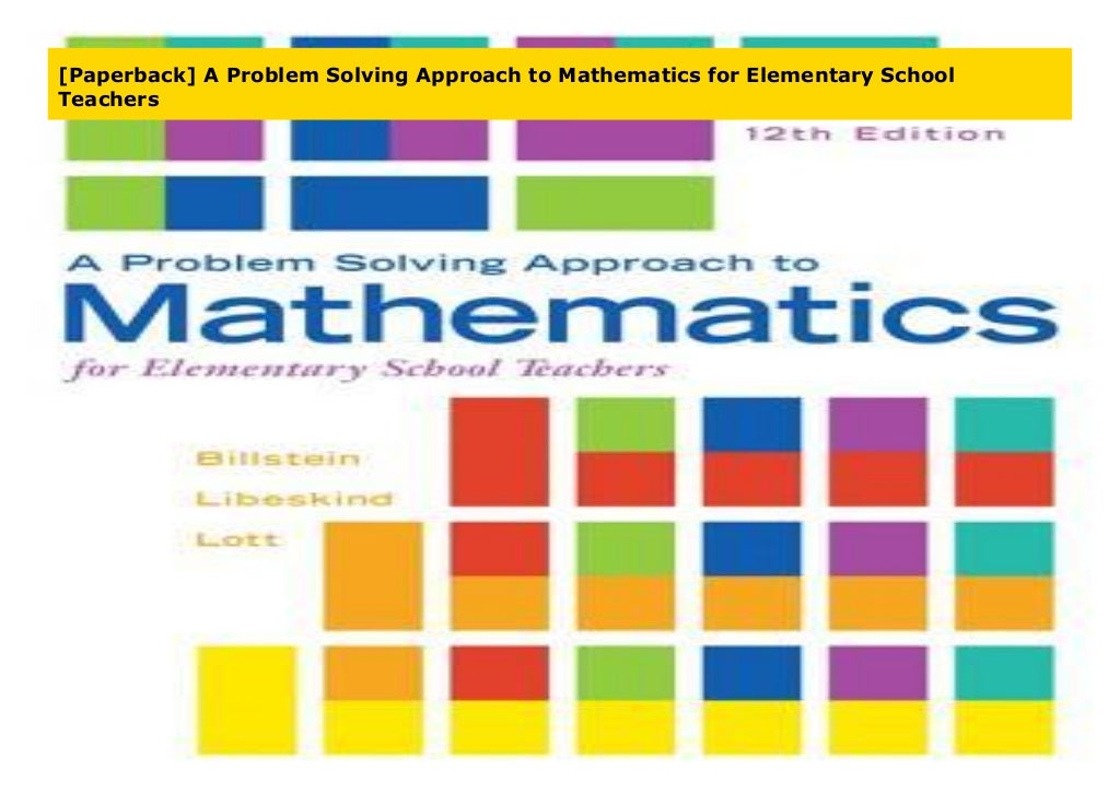 a problem solving approach to mathematics