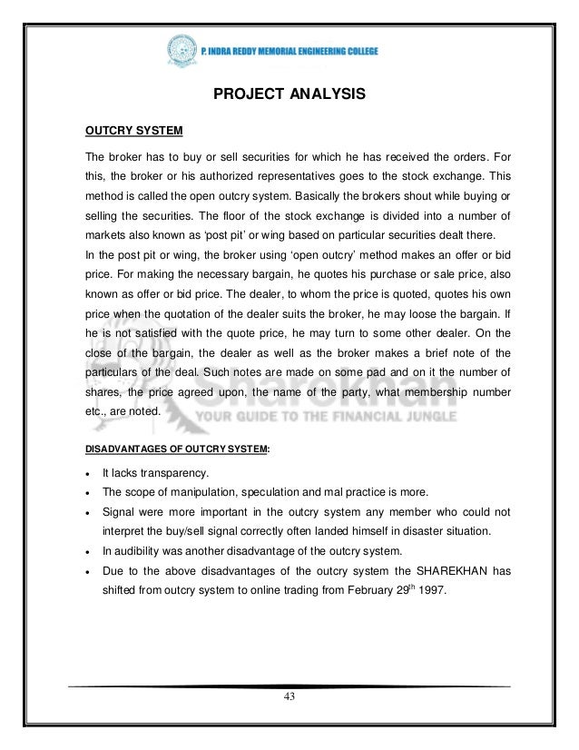 Project report online share trading system