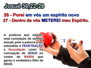26 - Porei26 - Porei em vós um espírito novoem vós um espírito novo
27 - Dentro de vós27 - Dentro de vós METEREIMETEREI meu Espírito.meu Espírito.
 
